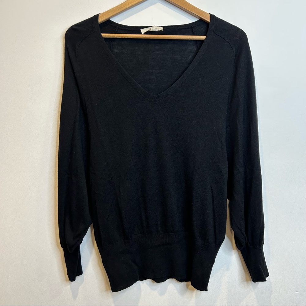 7 For All Mankind V-neck Lightweight Sweater Black